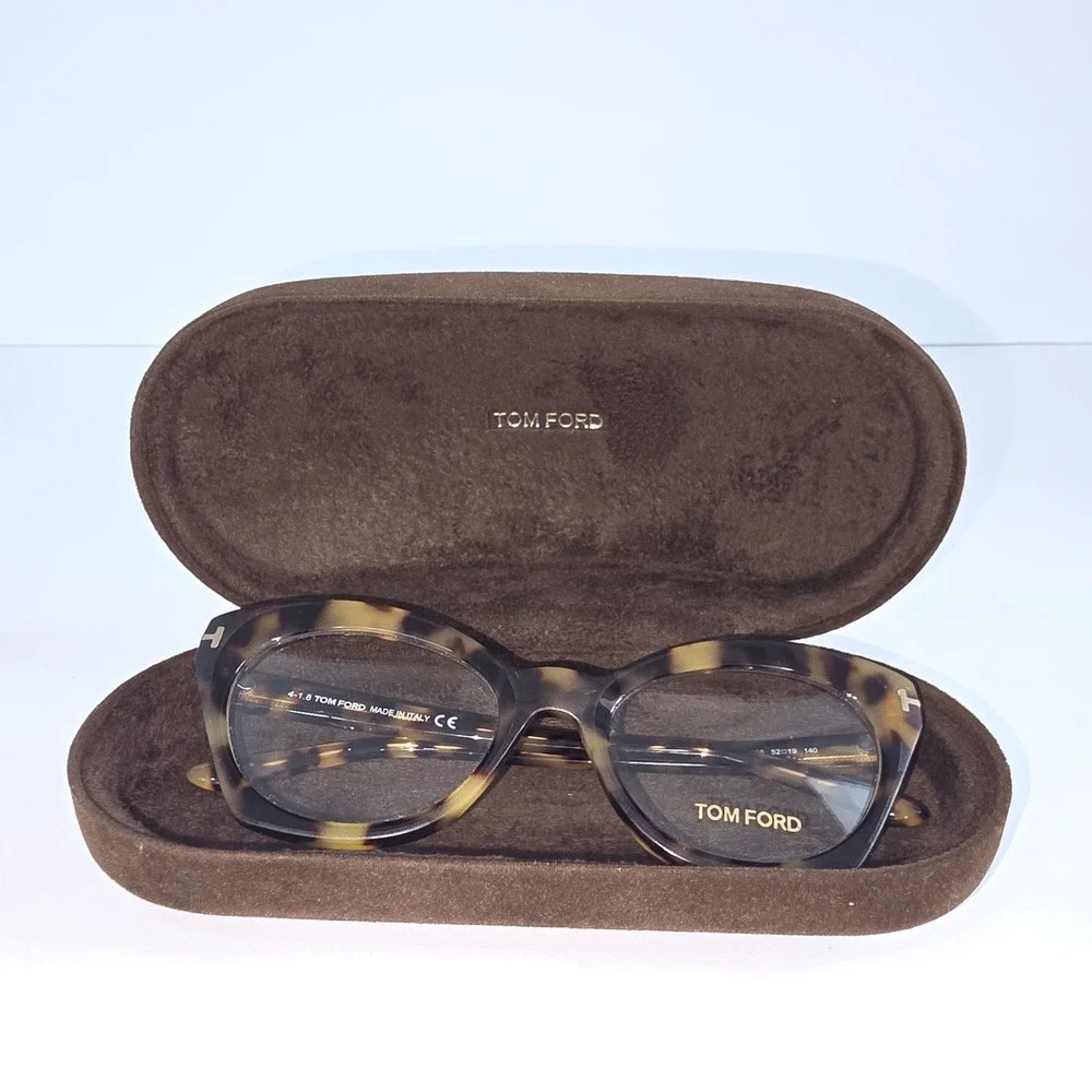Tom Ford Eyeglasses Frames TF5456 056 Havana Cat Eye Eyeglasses 52-19-140 Italy